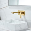 Современный роскошный золотой настенный смеситель для ванной комнаты с одной ручкой, скрытый смеситель для горячей и холодной воды