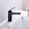Современный матовый черный с одной ручкой, одно отверстие, установленный на палубе, смеситель для умывальника, смеситель для ванной комнаты