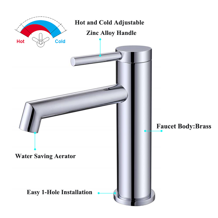 Оптовая продажа ISO9001 кран хром с одной ручкой для монтажа на палубе одно отверстие смеситель для раковины ванная комната смеситель для воды