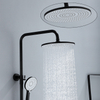 Matt Black Многофункциональная настенная душевая система для ванной комнаты Круглый душевой набор Rainfall