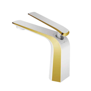 Фабрика Китая Однорычажный смеситель для ванной комнаты Белый и титановый золотой однорычажный смеситель