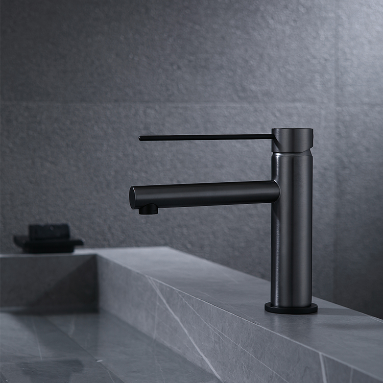 Новый дизайн Gun Grey Brass Однорычажный смеситель для раковины в ванной комнате Смеситель для мытья посуды