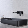 Высококачественный медный матовый черный настенный скрытый смеситель для раковины, смеситель для ванной комнаты