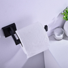Держатель для бумажных полотенец из нержавеющей стали Аксессуары для ванной комнаты Настенный матовый черный рулон туалетной бумаги Вешалка для салфеток